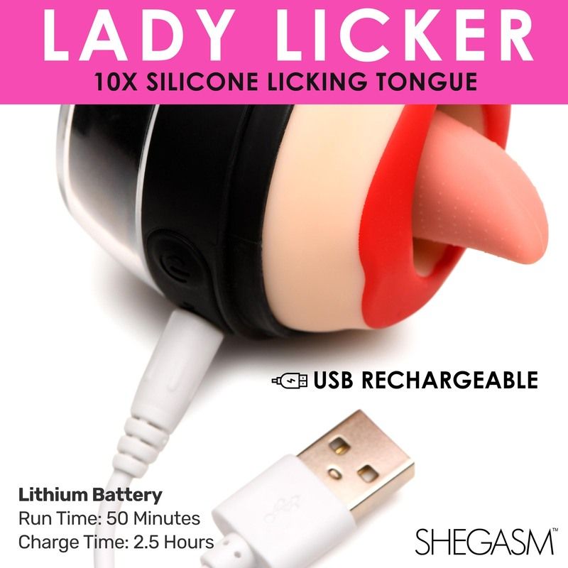 Lickgasm Lady Clitoris Stimulator Met Tong - Afbeelding 17