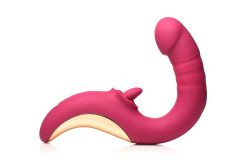 XR Brands - Vibrador de Lamer y Empujar Tease & Please - Rosa