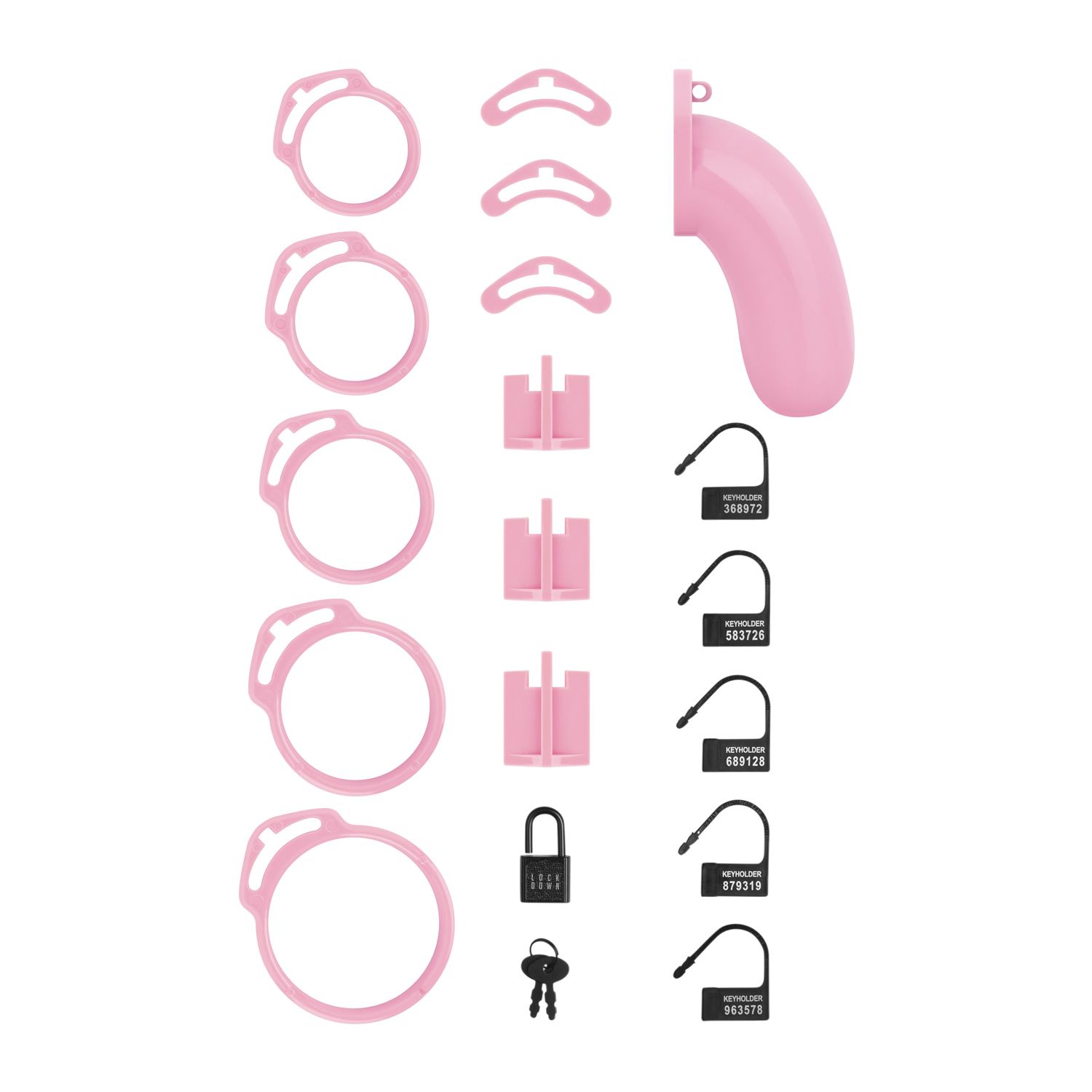 LOCKDOWN - Chastity Cage Large - Roze foto 7