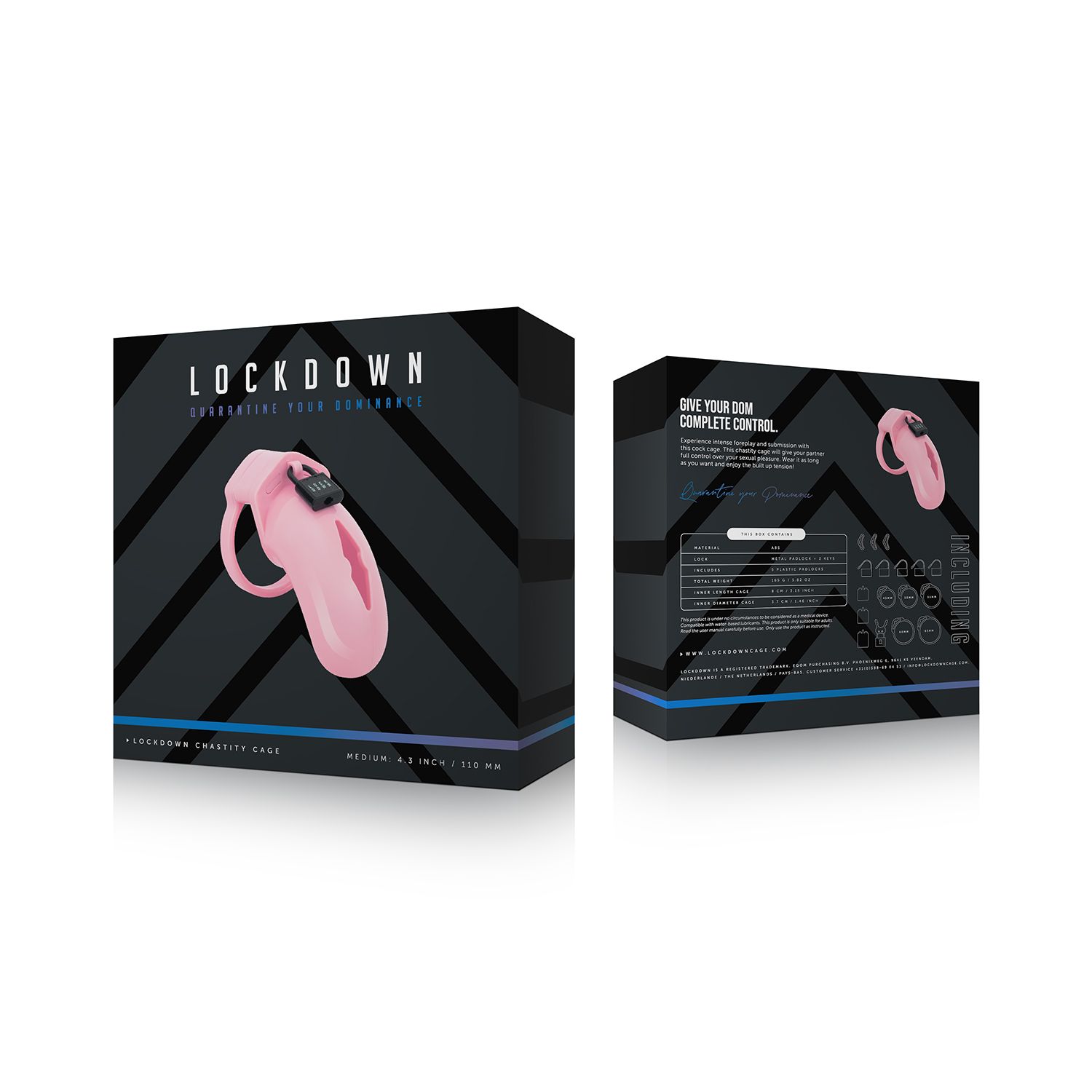 LOCKDOWN - Chastity Cage Medium - Pink foto 13