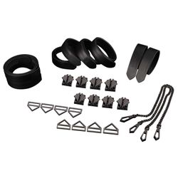 LOCKINK - Set de Restricción de 8-Correas de Bondage - negro