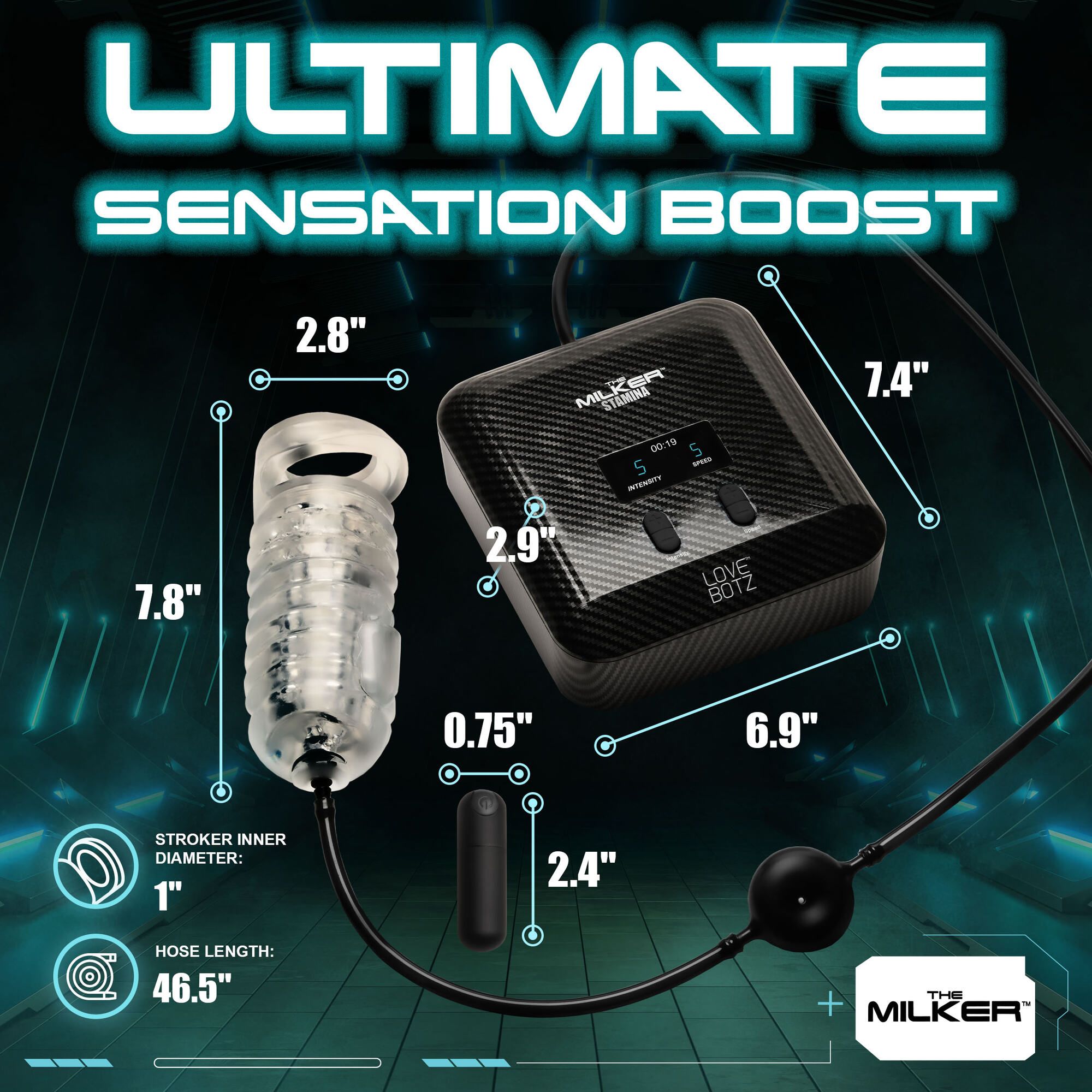 XR Brands - The Milker Stamina - Zwart - Afbeelding 12