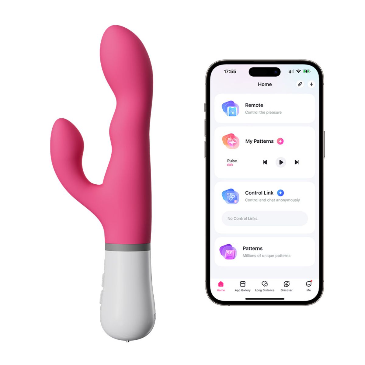 Lovense - Nora G-spot Vibrator  Met App - Roze