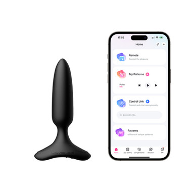 Lovense - Hush 2 Vibrating Butt Plug With App - Black - EasyToys