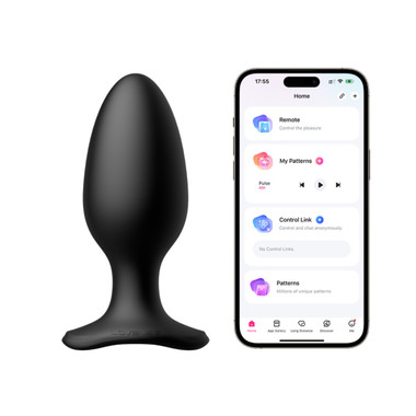 Lovense - Hush 2 Vibrating Butt Plug With App - Black - EasyToys