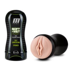 M for Men - Soft and Wet - Masturbateur avec nervures stimulantes - Autolubrifiant