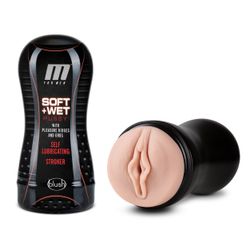 M for Men - Soft and Wet - Masturbateur avec nervures et reliefs stimulants - Autolubrifiant