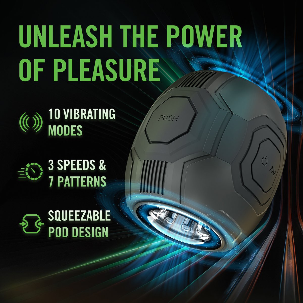 Blush Novelties - Dome X Vibrerende Masturbator - Zwart