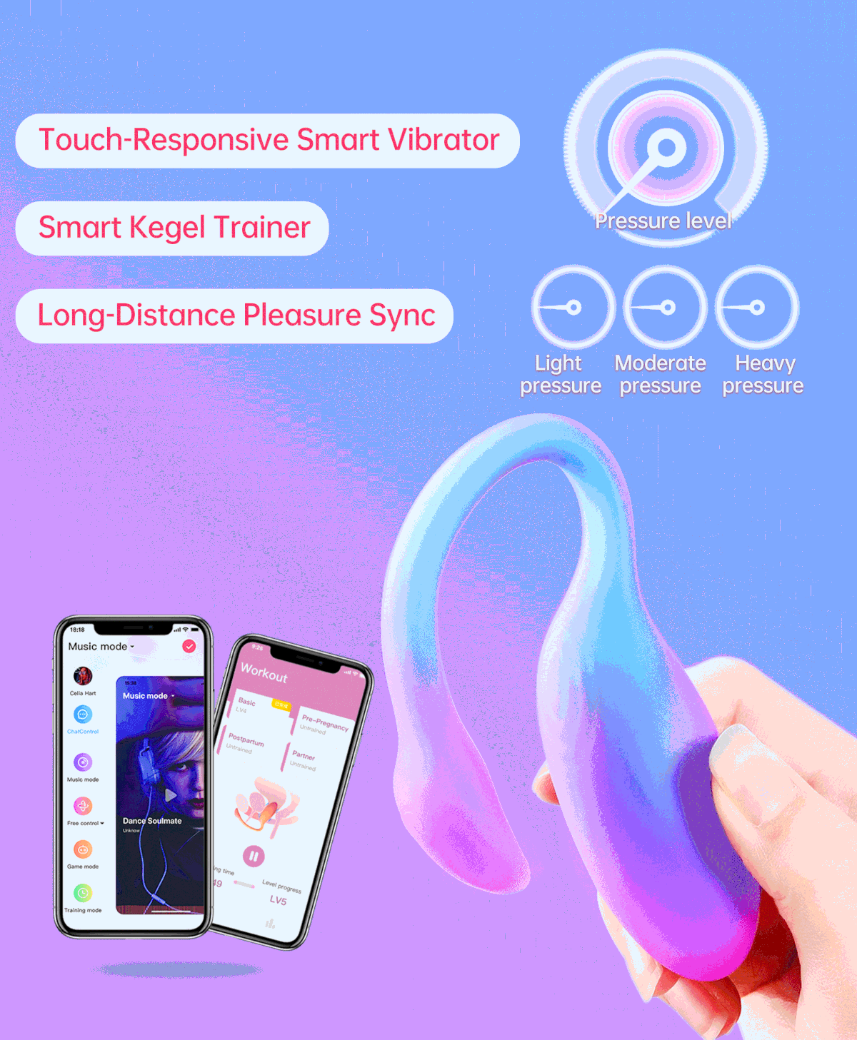 Magic Motion - Magic Flamingo Max Vibrations-Ei - Blau - AMORELIE