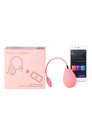 Magic Sundae App Controlled Vibratie Eitje - Roze