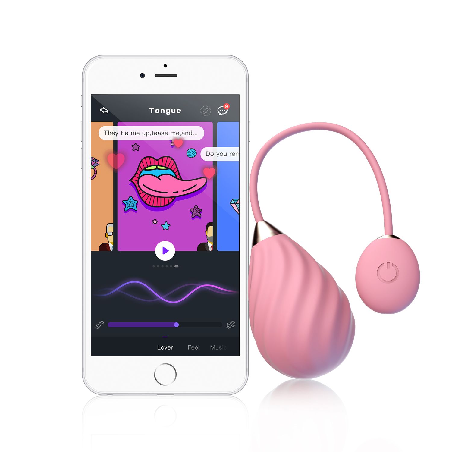 Magic Sundae App-gesteuertes vibrierendes Ei – Rosa