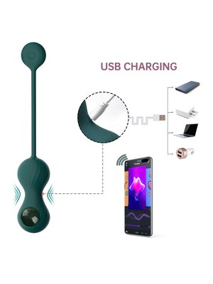 Magic Motion - Duo Smart Kegel Vibrator met Gewichtenset - Groen
