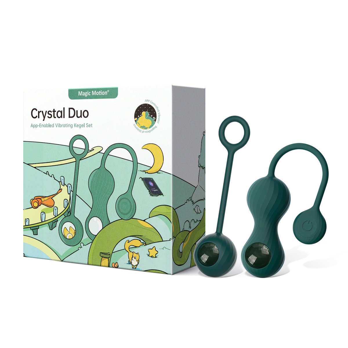 Magic Motion - Duo Smart Kegel Vibrator met Gewichtenset - Groen