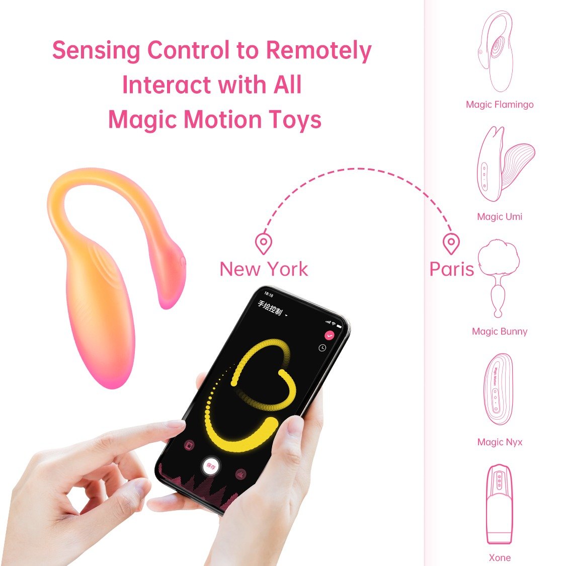 Magic Motion - Flamingo Max Vibrerend Ei en Kegeltrainer in 1  - Oranje