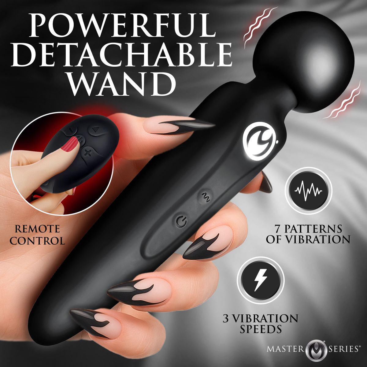 Master Series - Thunderstick Wand met Dijbeenband - Zwart foto 4