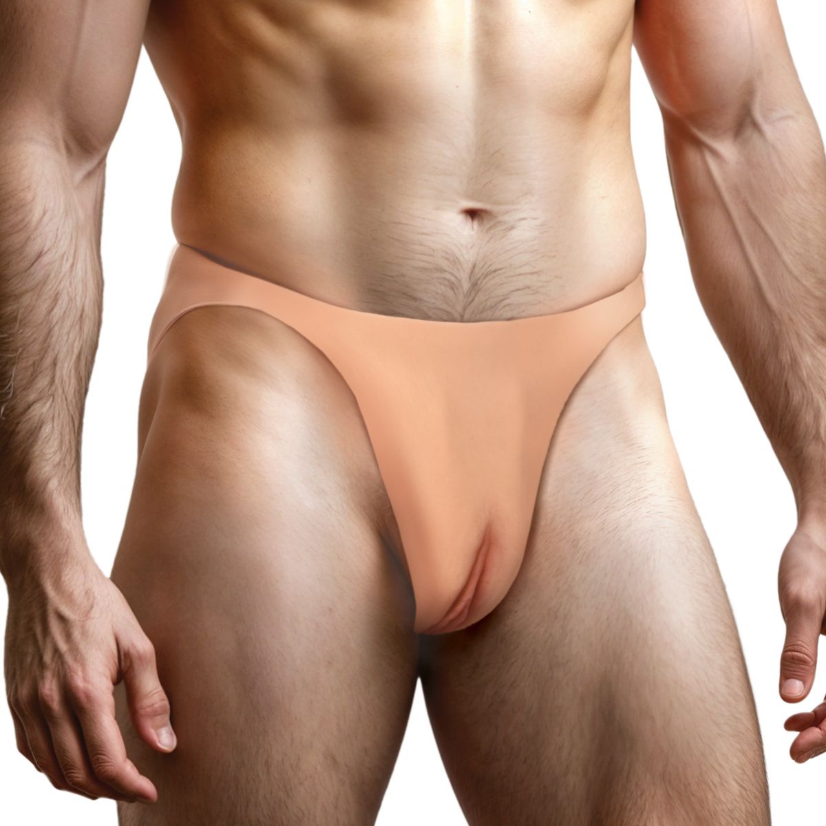 Master Series - Pussy Strap Vagina Jockstrap - Beige foto 6