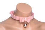 Golden Kitty Collar Met Kattenbelletje - Roze/Zilver