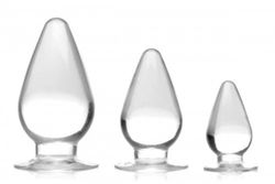Plug anal Triple Cones, conjunto de 3 - Transparente