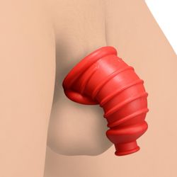 Red Chamber - Gabbia Pene in Silicone - Rosso