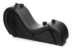 Kinky Sex Sofa With Cuffs And 2 Position Pillows - Black
