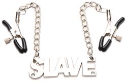Enslaved Slave Nipple Clamps with Chain