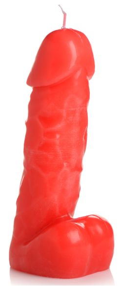 Świeca do polewania woskiem Passion Pecker Penis — czerwona