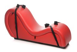 Kinky Sex Sofa With Cuffs And 2 Position Pillows - Red