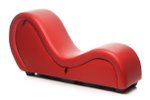 Kinky Seks Sofa Met Boeien en Positie Kussens - Zwart/Rood