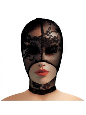 Lace Seduction Bondage Masker - Zwart