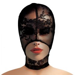 Máscara bondage de encaje Seduction - Negro