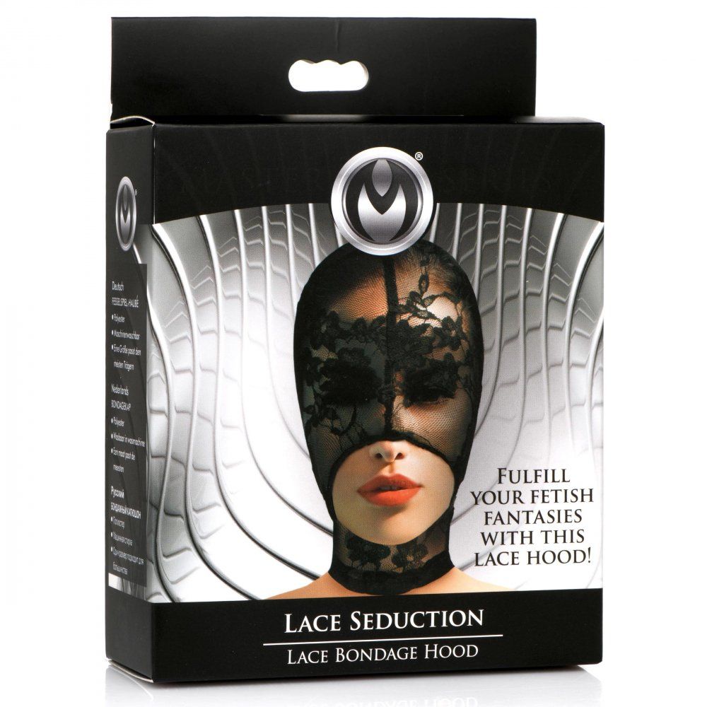 Lace Seduction Bondage Masker - Zwart - Afbeelding 3