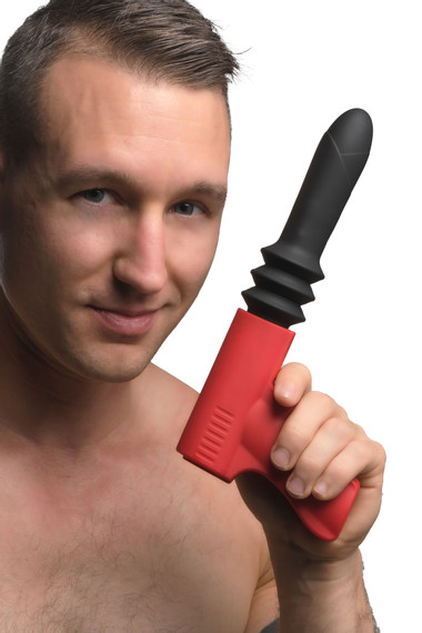 Vibromasseur  pousse Pistolet - Noir/Rouge - EasyToys