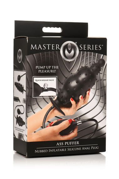 analdildo zum aufpumpen Master Series - Gerippter aufblasbarer Analdildo - Schwarz