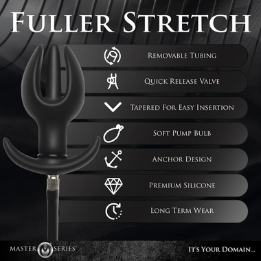 Inflatable Silicone Anal Plug - Black - EasyToys