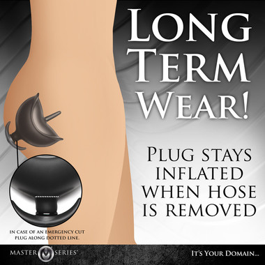 Inflatable Silicone Anal Plug - Black - EasyToys Inflatable Silicone Anal Plug - Black - EasyToys
