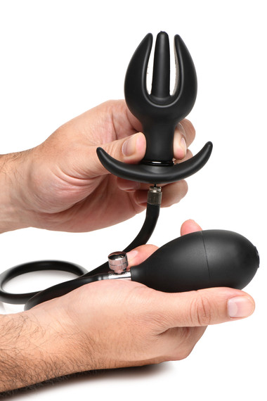 Aufblasbarer Silikon-Analplug - Schwarz - EasyToys