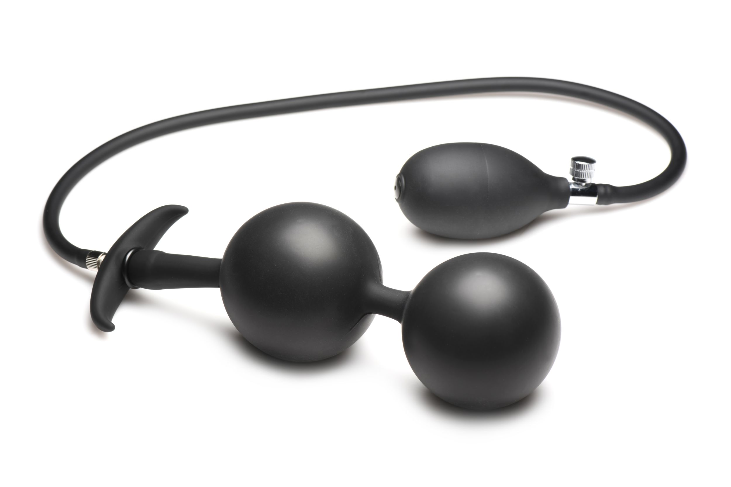 Opblaasbare Siliconen Anaal Plug - Zwart