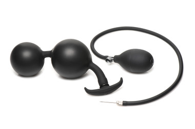 Inflatable Silicone Anal Plug - Black - EasyToys Inflatable Silicone Anal Plug - Black - EasyToys