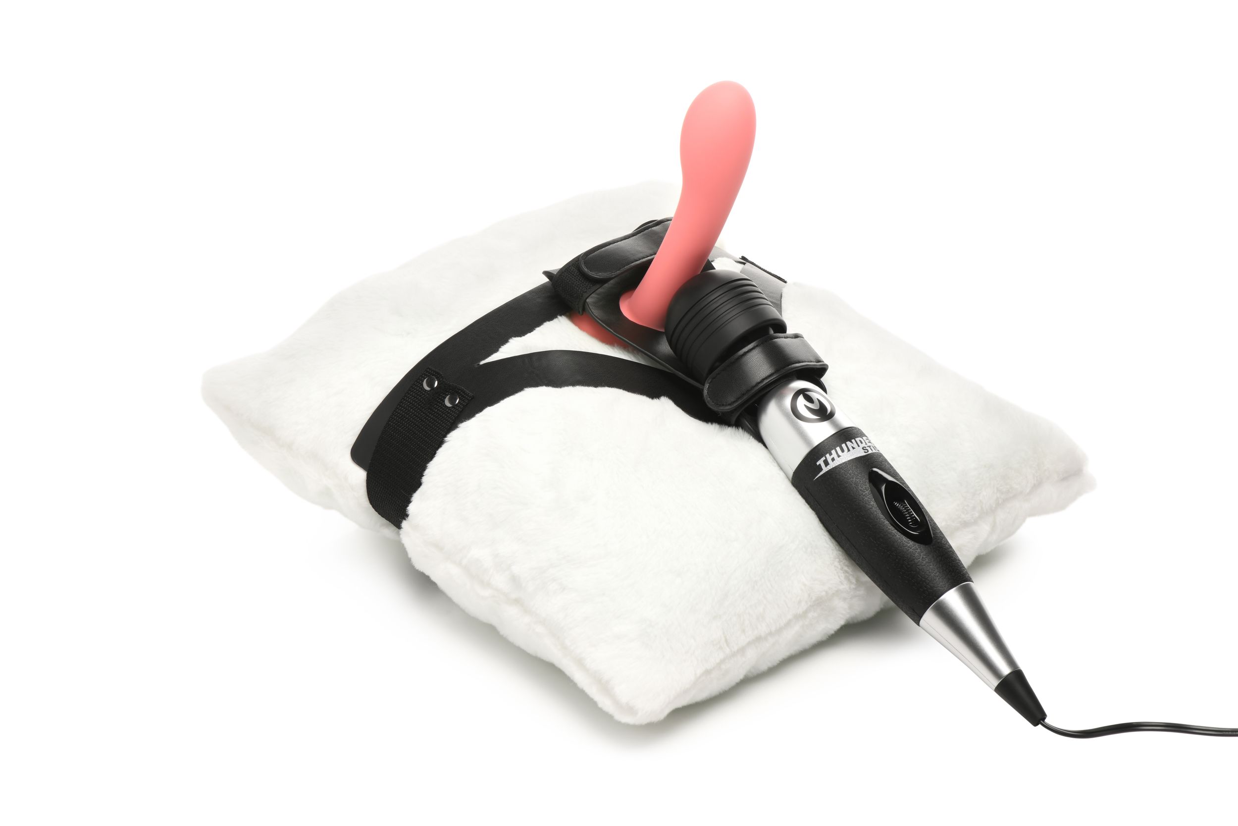 XR Brands - Thunder Strap Wand Dij Harnas - Zwart foto 7