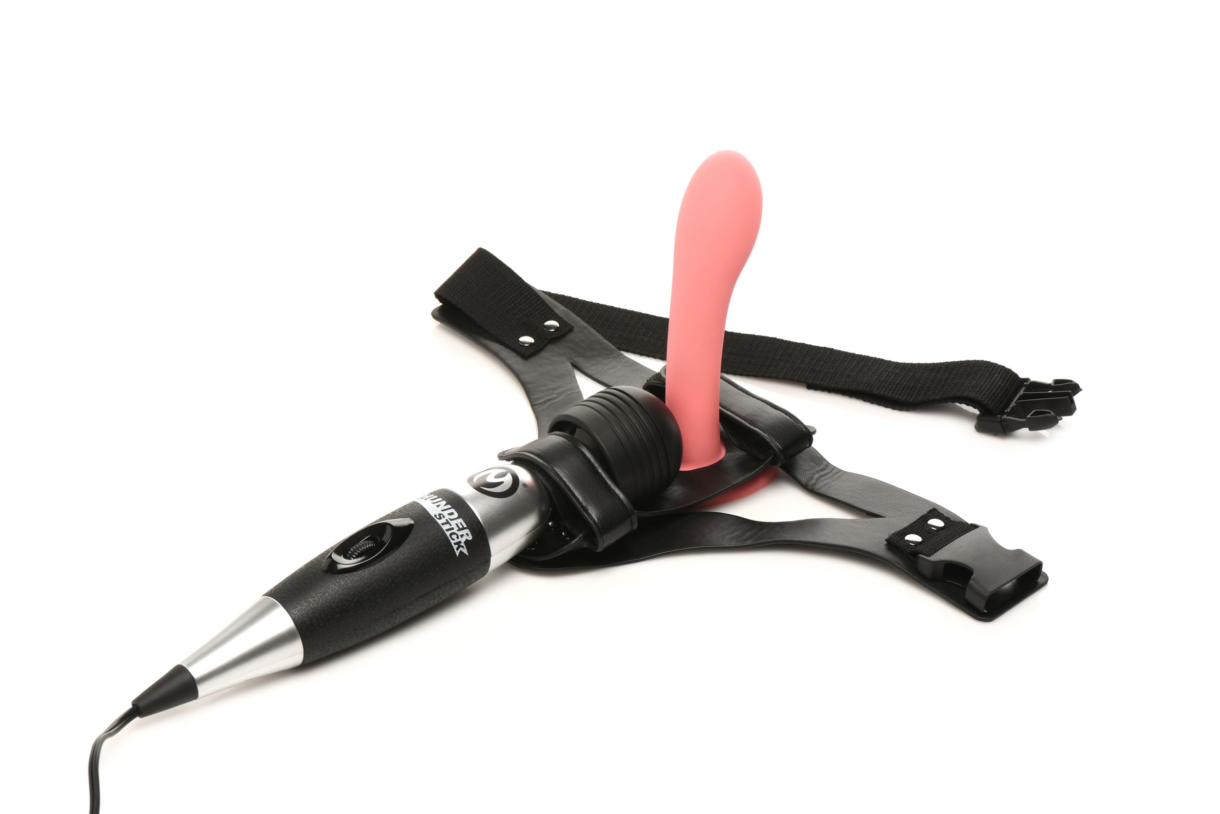 XR Brands - Thunder Strap Wand Dij Harnas - Zwart foto 8