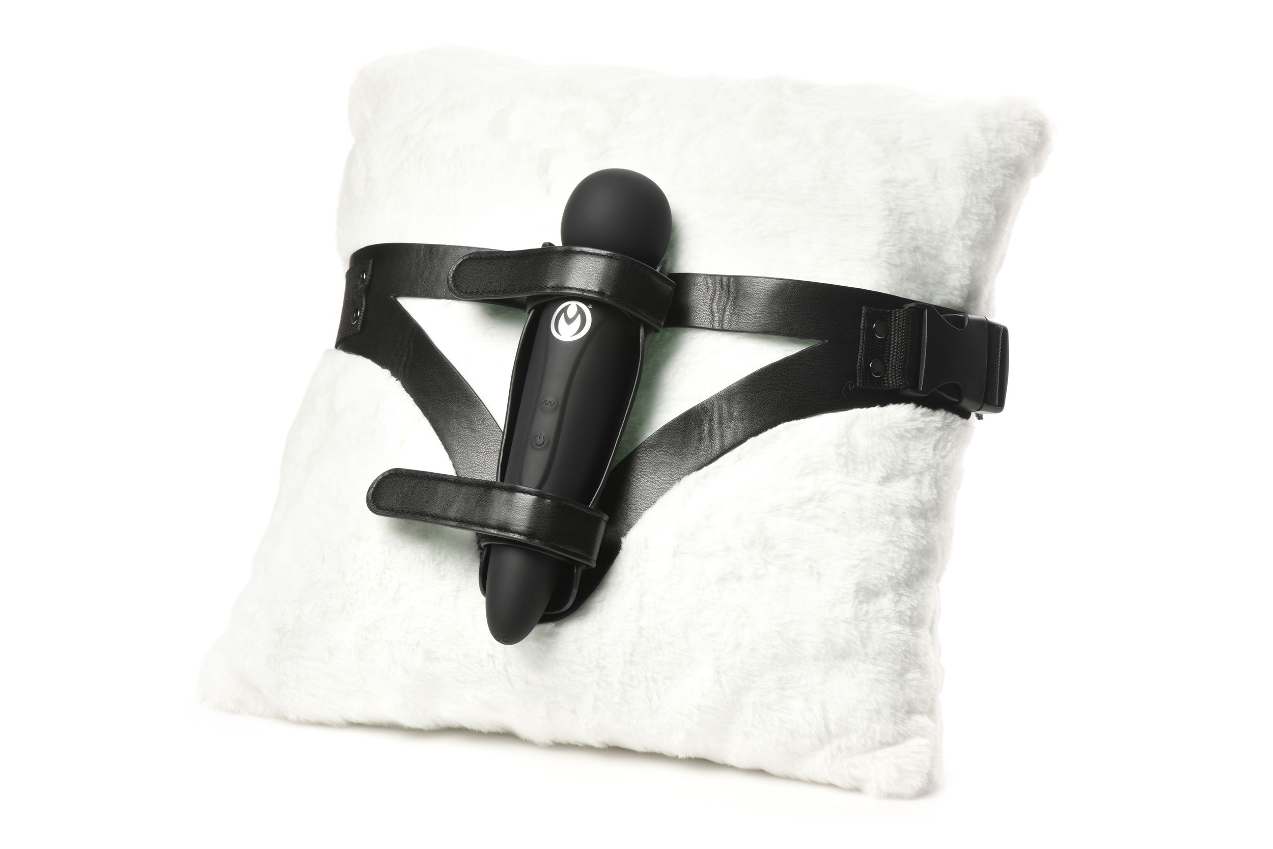 XR Brands - Thunder Strap Wand Dij Harnas - Zwart foto 4