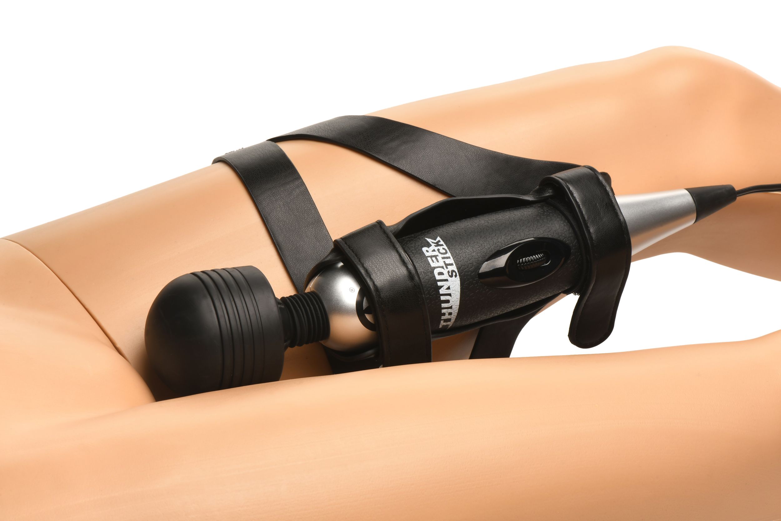XR Brands - Thunder Strap Wand Dij Harnas - Zwart foto 10
