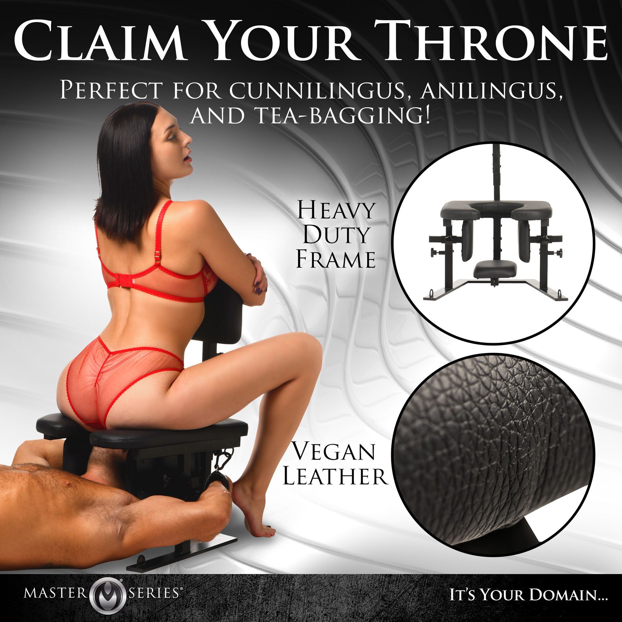 XR Brands - Pleasure Throne Orale Seks Stoel - Zwart foto 19