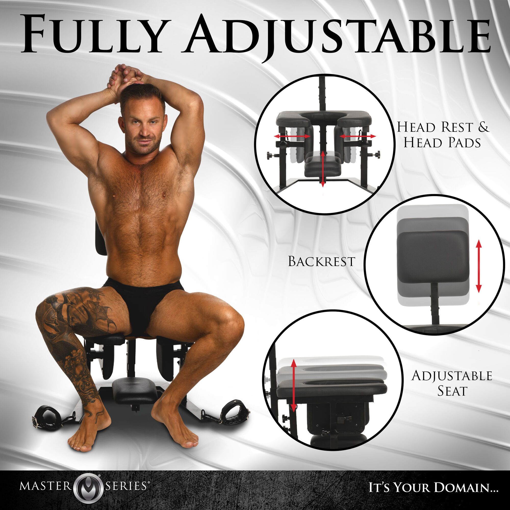 XR Brands - Pleasure Throne Orale Seks Stoel - Zwart foto 24