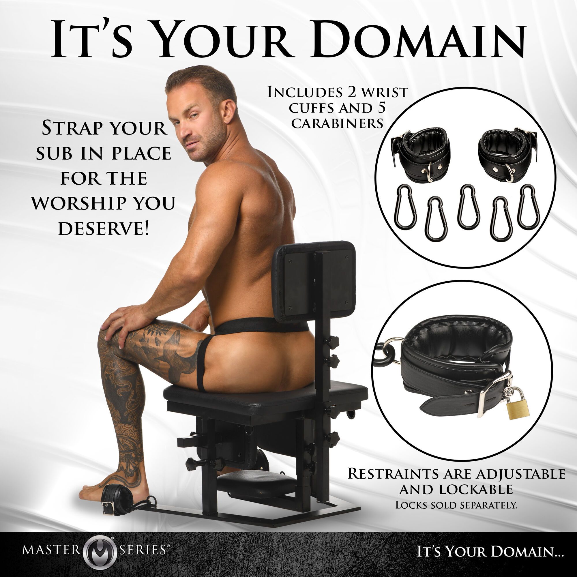 XR Brands - Pleasure Throne Orale Seks Stoel - Zwart foto 26