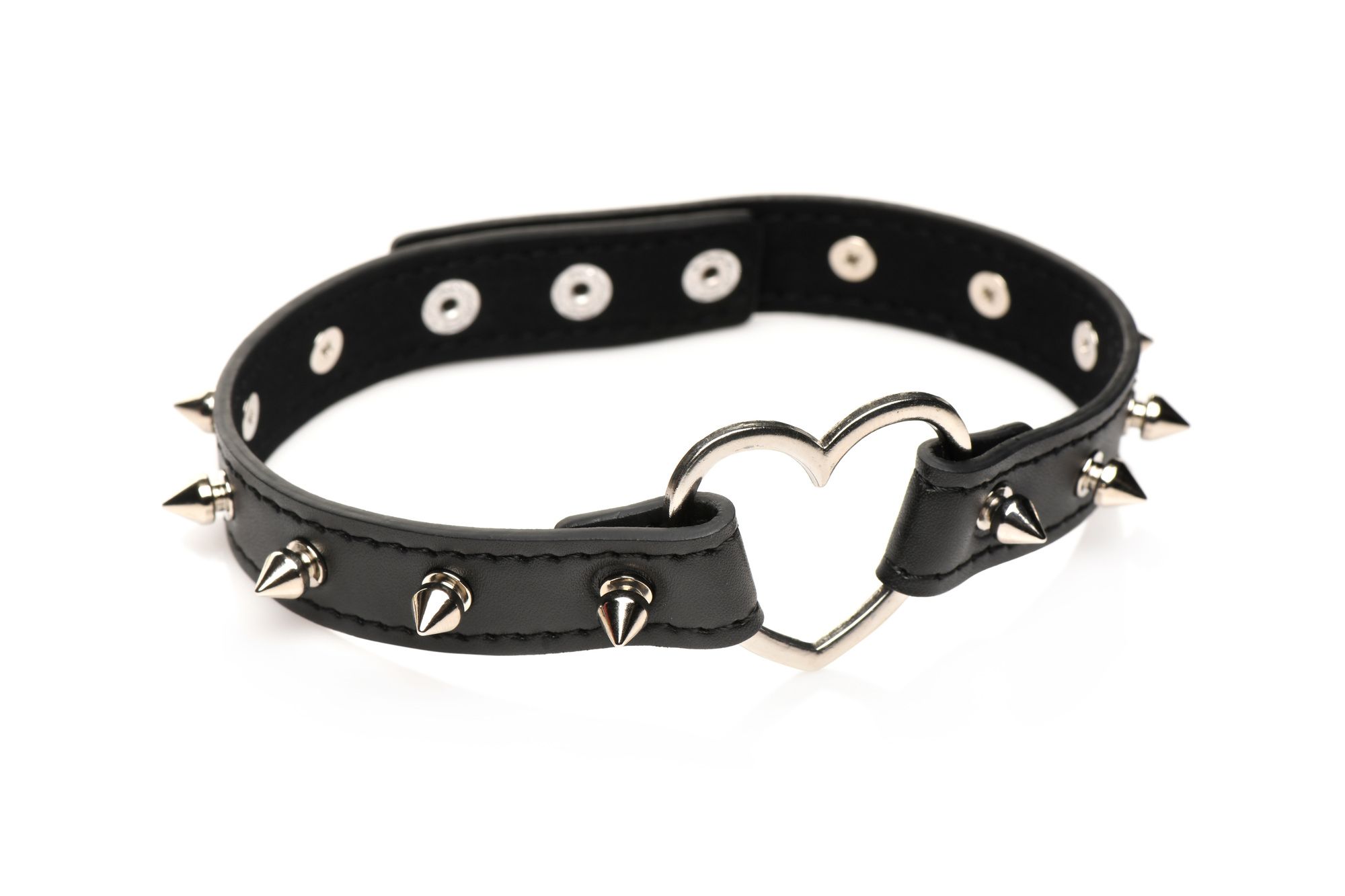 XR Brands - Spiked Heart Choker - Zwart - Afbeelding 2