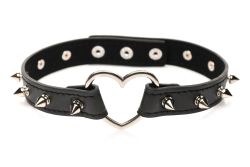 XR Brands - Spiked Heart Choker - Black