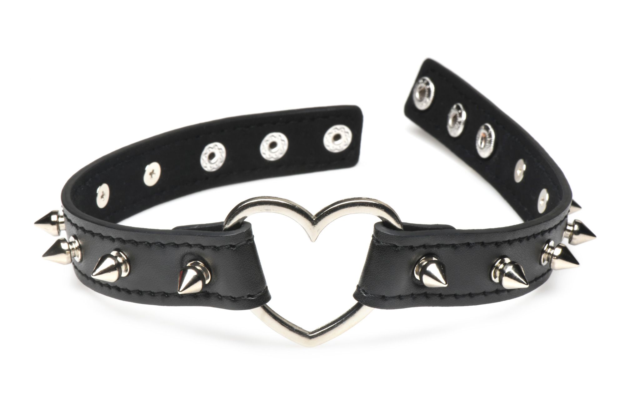 XR Brands - Spiked Heart Choker - Zwart - Afbeelding 3