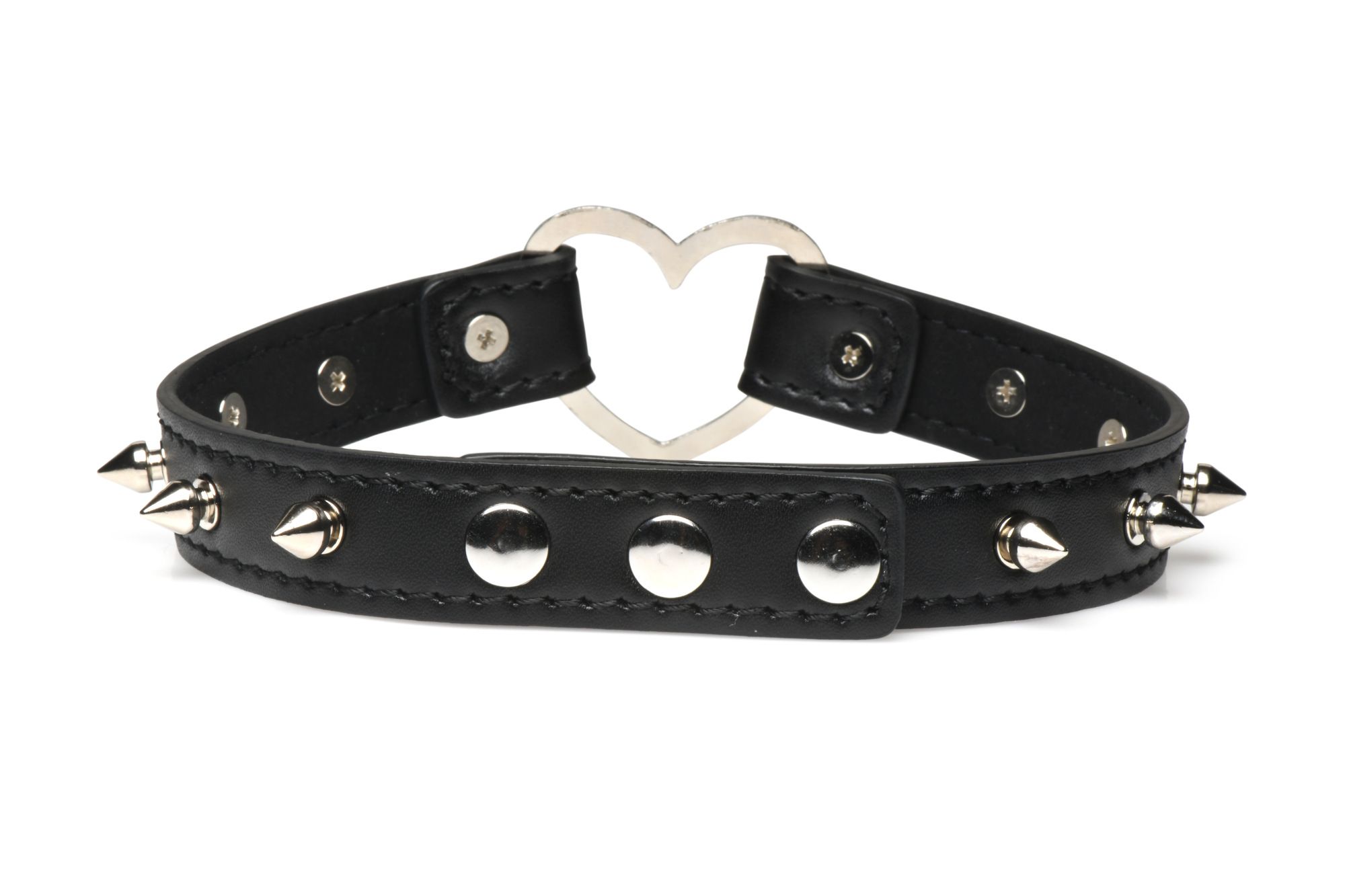 XR Brands - Spiked Heart Choker - Zwart - Afbeelding 4