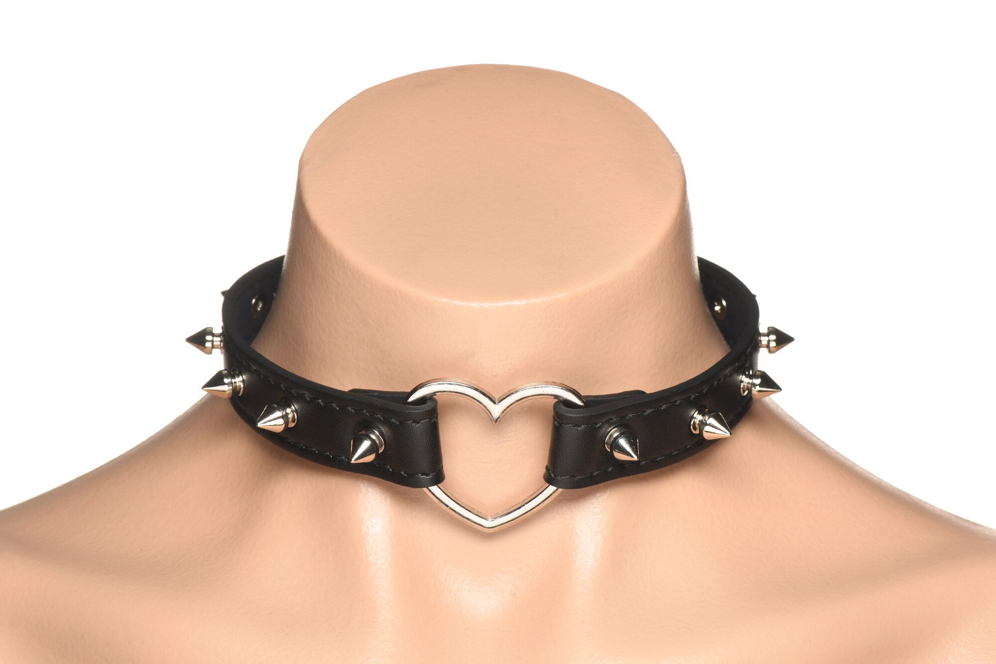 XR Brands - Spiked Heart Choker - Zwart - Afbeelding 6